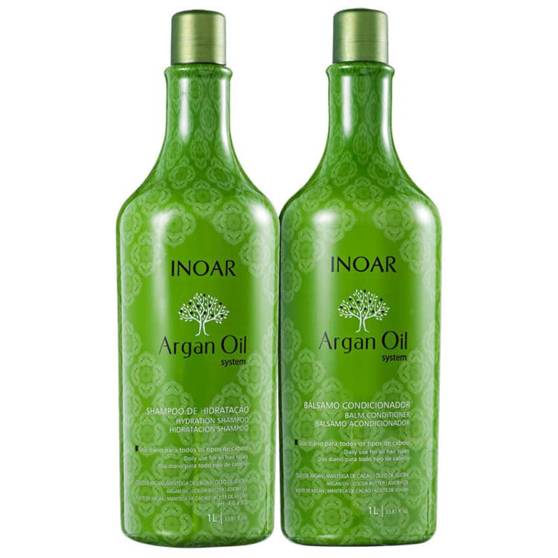 Kit Inoar Argan Oil System Argan Oil Salon Duo (2 Produtos)