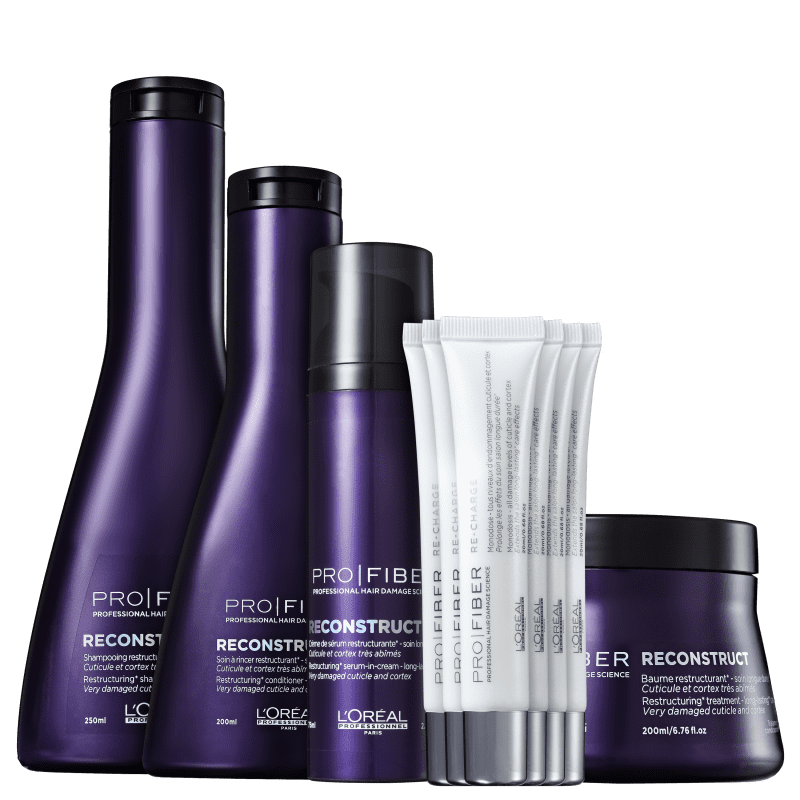 Kit L'Oréal Professionnel Pro Fiber Reconstruct Re-Charge (5 Produtos)