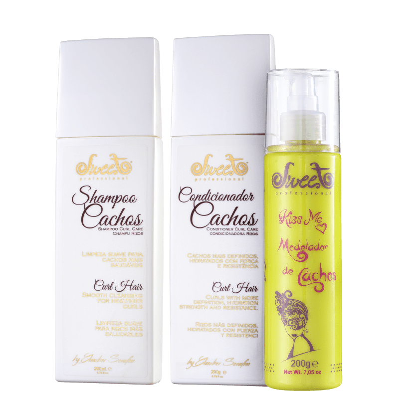 Kit Sweet Hair Kiss Me Curls (3 Produtos)