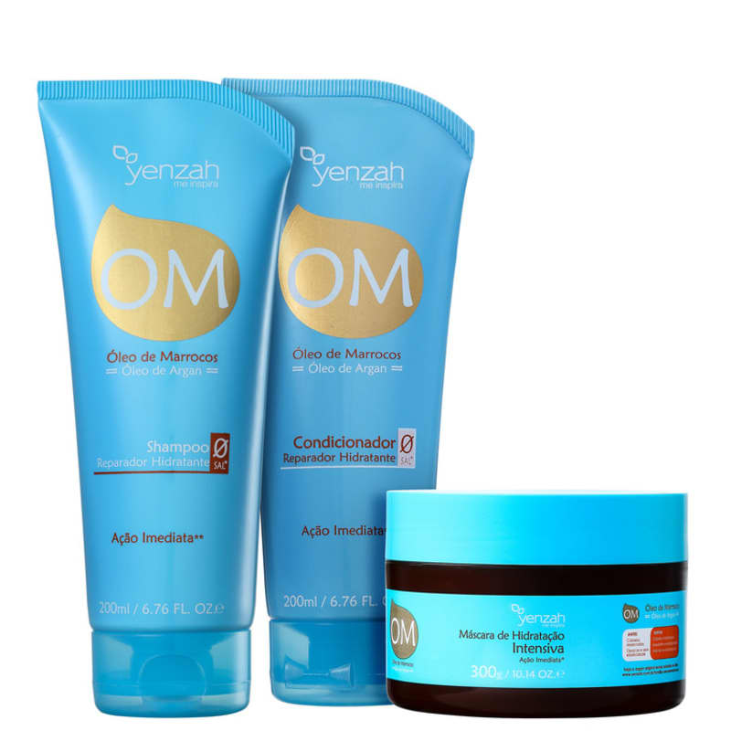 Kit Yenzah OM Óleo de Marrocos Argan Trio (3 Produtos)