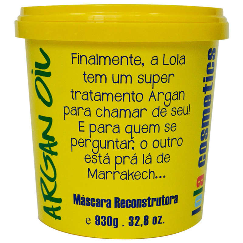 Lola Cosmetics Argan Oil - Máscara de Reconstrução 930g