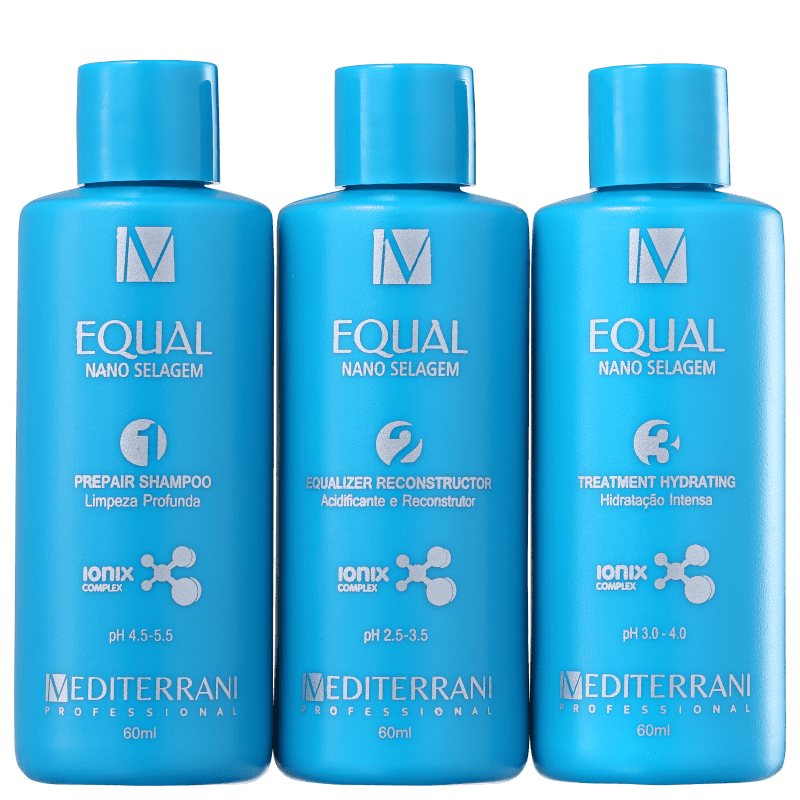 Mediterrani Equal System Ultra Alinhamento e Brilho 3D Kit (3 Produtos)