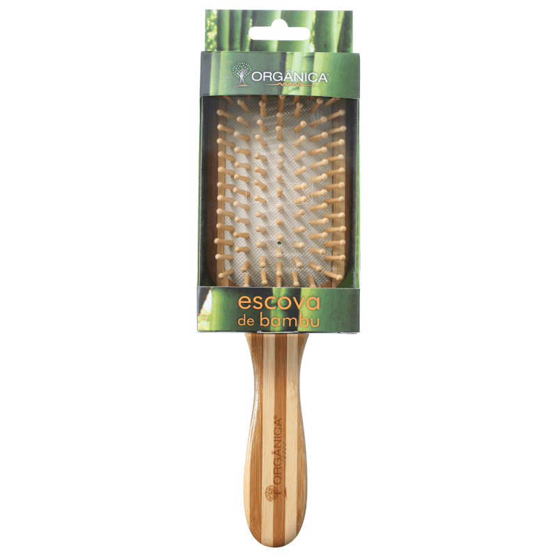 Orgânica Bambu Quadrada - Escova de Madeira