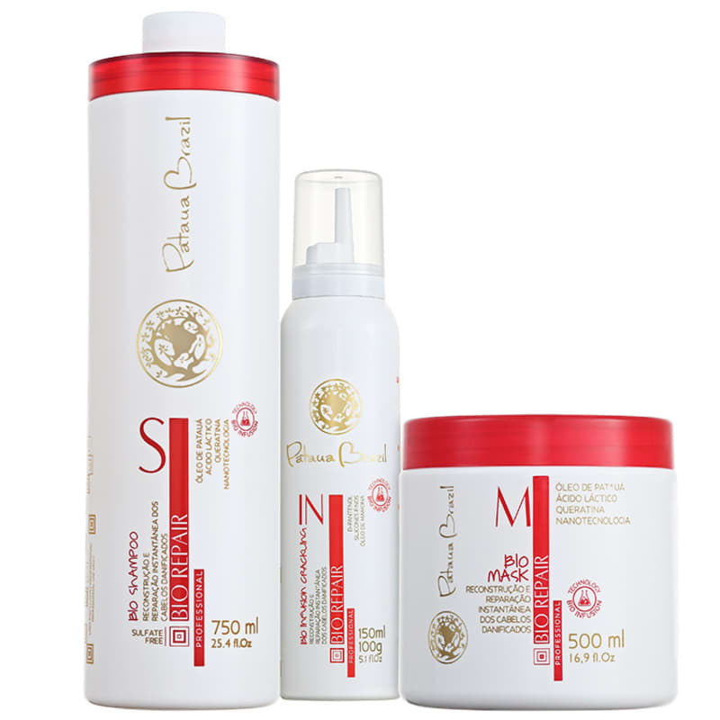 Kit Pataua Brazil Bio Repair Profissional Trio (3 Produtos)
