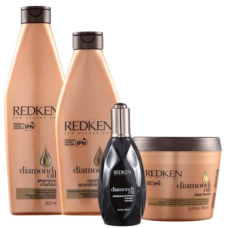 Kit Redken Diamond Oil Facets Shine (4 Produtos)