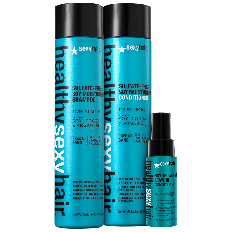 Kit Sexy Hair Healthy Soy Moisturizing Triplo (3 Produtos)