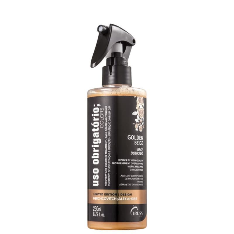 Truss Alexandre Herchcovitch Uso Obrigatório Golden Beige - Tratamento Reconstrutor 260ml