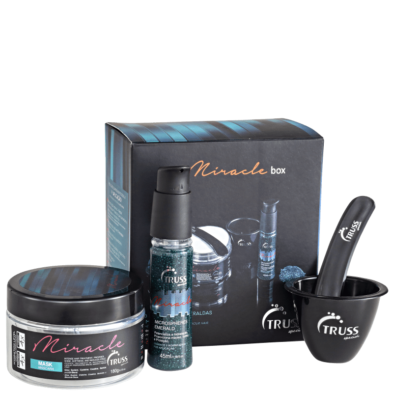 Kit Truss Miracle Microspheres Emerald com Pote e Espátula (2 Produtos)
