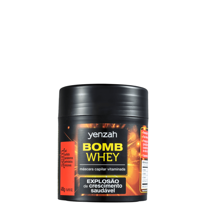 Yenzah Power Whey Bomb Cream - Máscara Capilar 480g