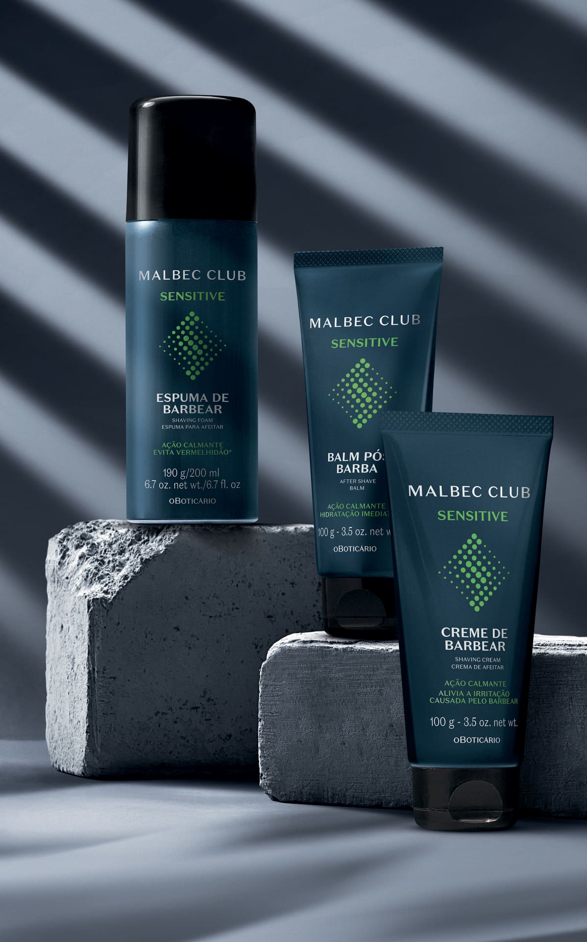 Embalagens dos itens de Malbec Club