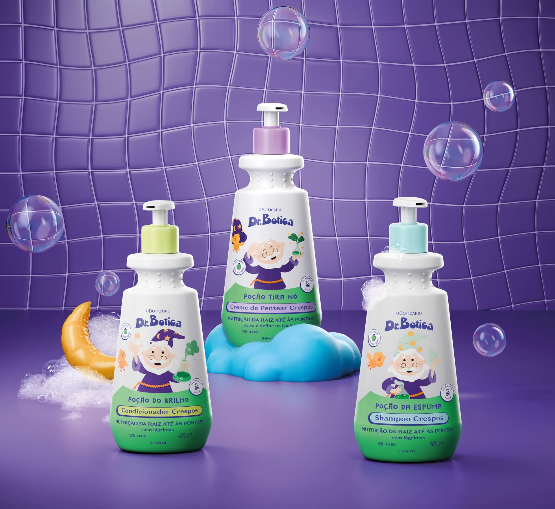 Produtos para cabelos infantis Dr. Botica