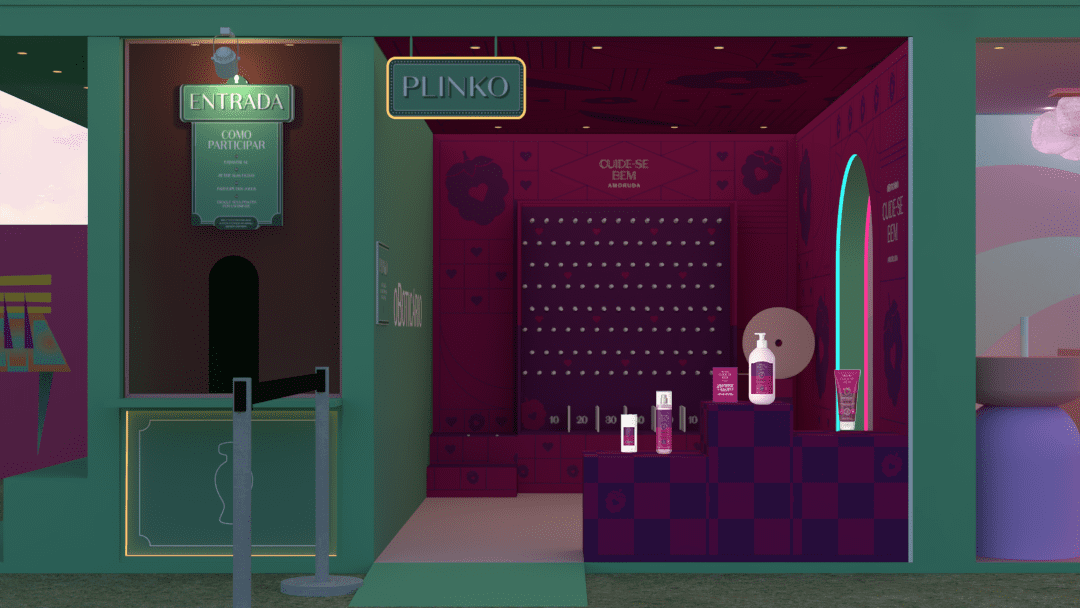 Cuide-se bem amoruda brincadeira Plinko no Doce Maravilha