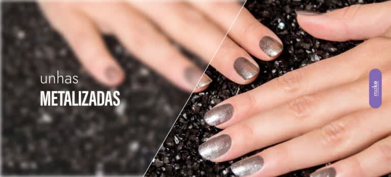 Como fazer unhas metalizadas