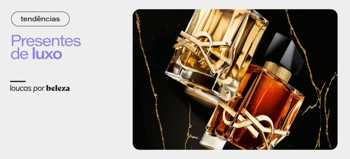 Skincare, perfumes e maquiagem de luxo para presentear