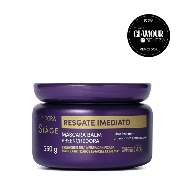 máscara capilar de Siàge em um fundo branco