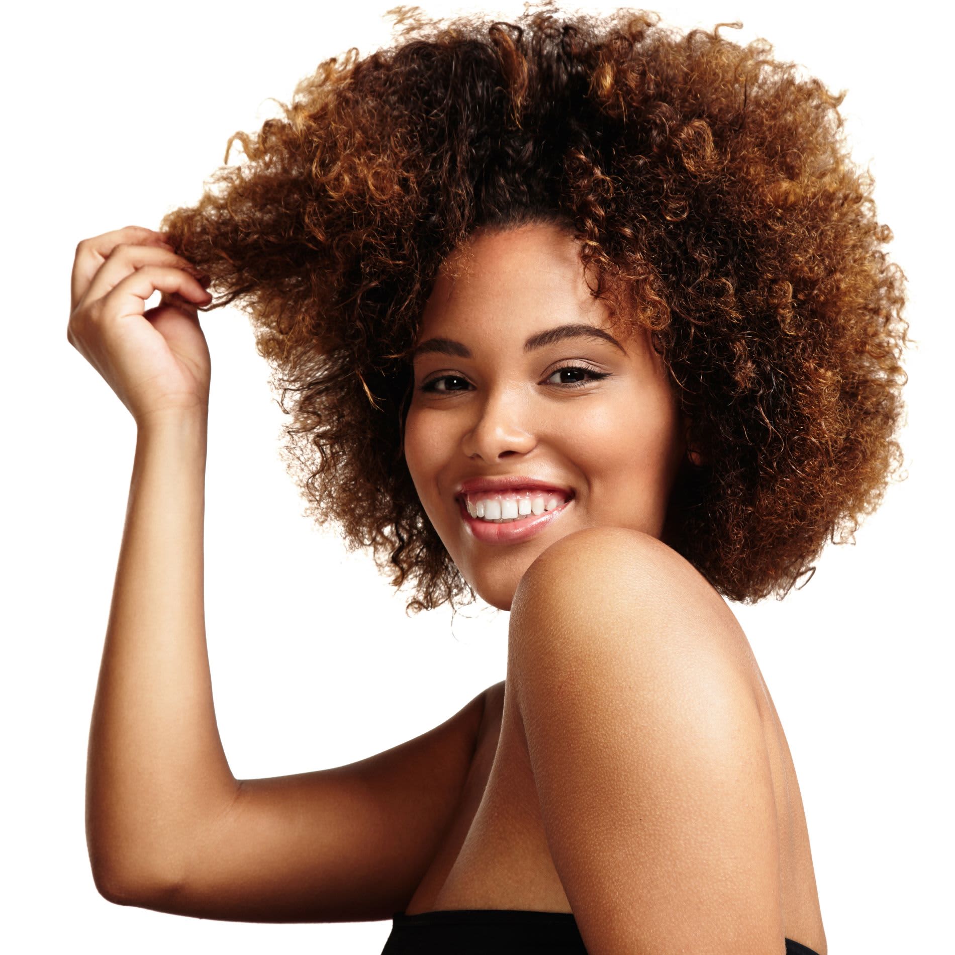 Mulher de cabelo crespo