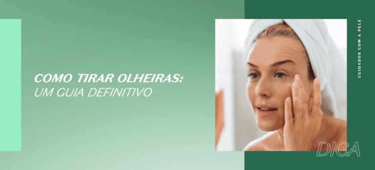 Como tirar as olheiras: Mulher branca com toalha na cabeça aplicando creme na região dos olhos