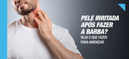 Pele irritada após fazer a barba