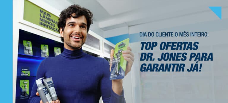 Dia do Cliente o mês inteiro: top ofertas Dr. Jones para garantir já!