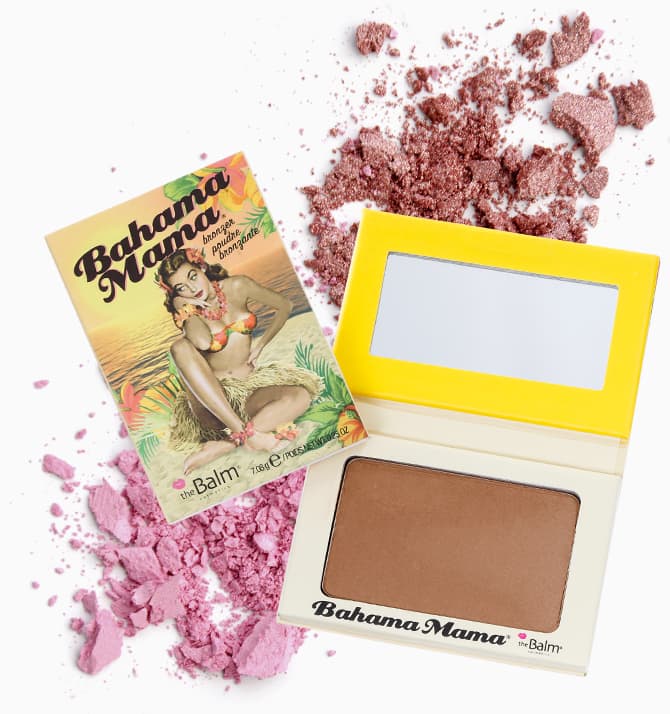 Hot Mama - Sombra Blush, theBalm Cosmetics, Pêssego Rosado/Toque de Brilho  Dourado