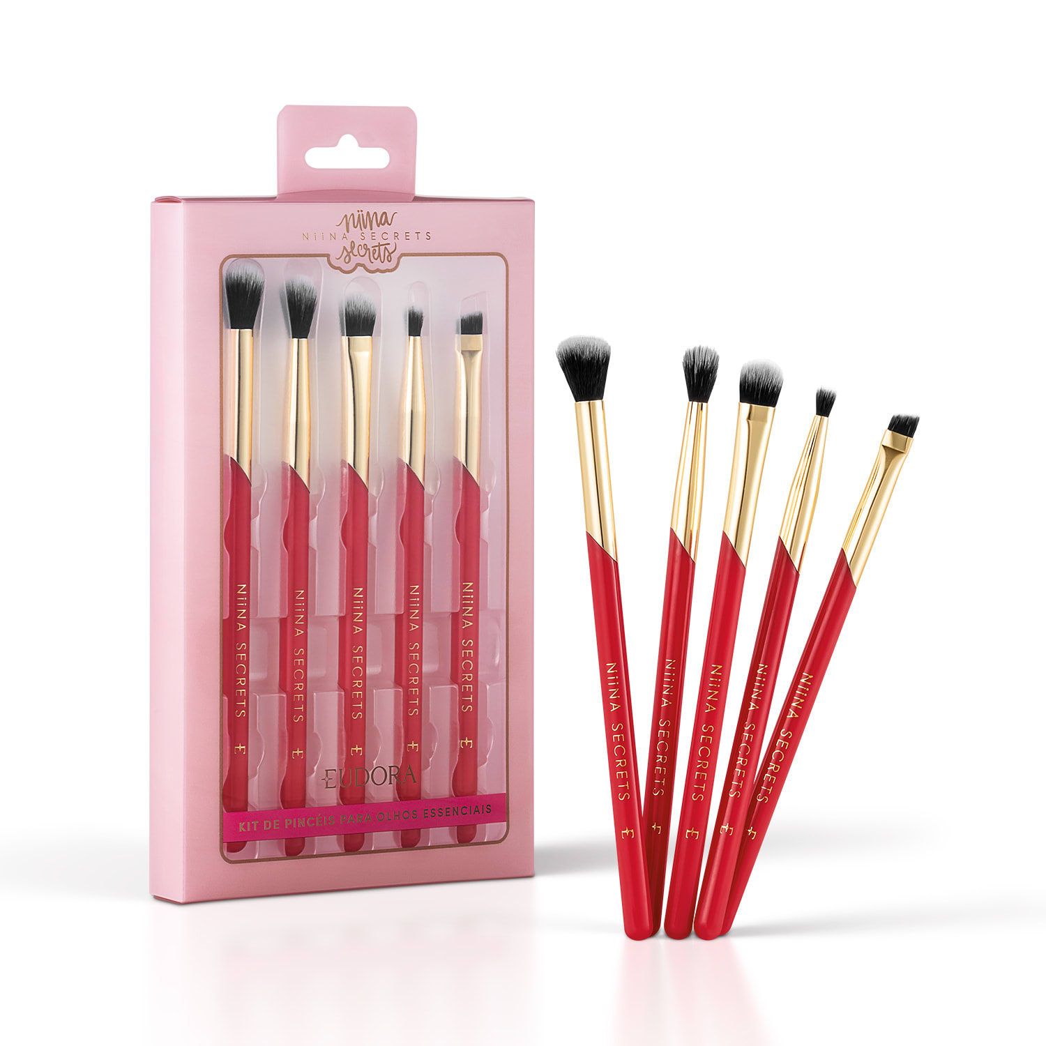 Kit De Pincéis Para Olhos Essenciais Niina Secrets