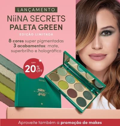 Lançamento Niina Secretes: Paleta Green com 20% OFF