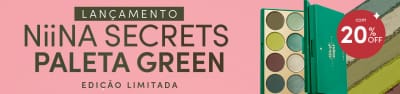 Lançamento Niina Secretes: Paleta Green com 20% OFF