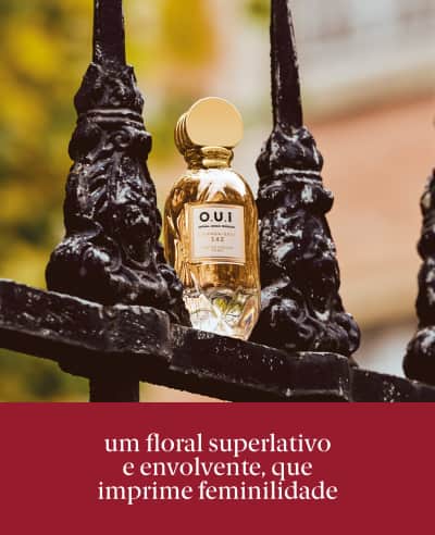 Um frasco do L’Amour-Esse 142 Eau de Parfum. Floral superlativo e envolvente, que imprime feminilidade.