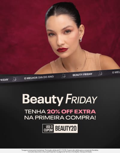 Bem vinda a beauty friday da vultinha! Aproveite 20% de desconto em sua primeira compra.