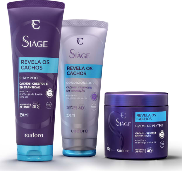 Shampoo e condicionador Siàge Revela Cachos