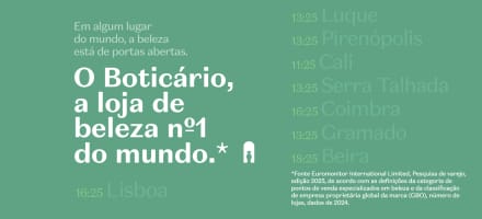 Com atuação em 16 países, o Boticário é líder em lojas de beleza no mundo