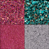 Paleta de Sombras Ruby Kisses Electric Glaze Fuchsia com tons rosados.