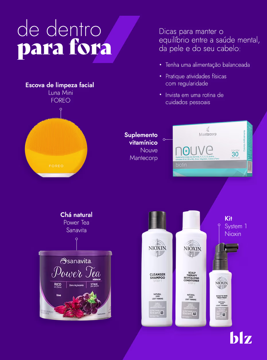 Como a saúde mental afeta a sua pele e cabelos
