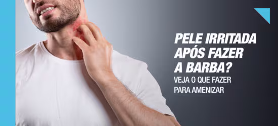 Pele irritada após fazer a barba