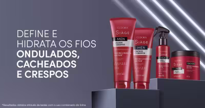 Novo Siàge Men Cachos e Crespos - define e hidrata cabelos masculinos ondulados, cacheados e crespos