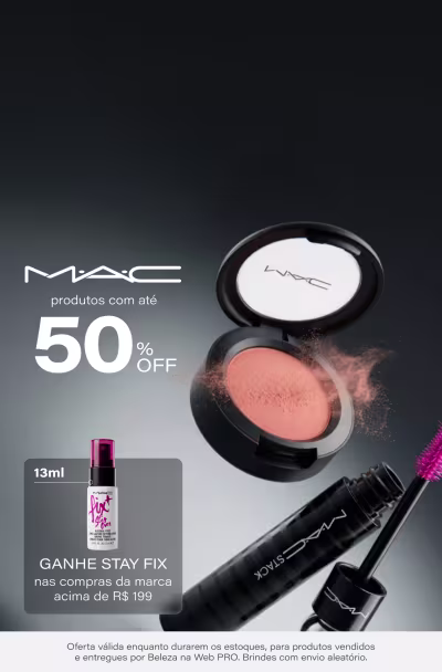 Produtos com até 50% off e ganhe Stay Fix 13ml nas compras da marca acima de R$ 199