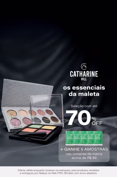 Catharine Hill até 70% off e ganhe 5 amostras nas compras da marca acima de R$ 8