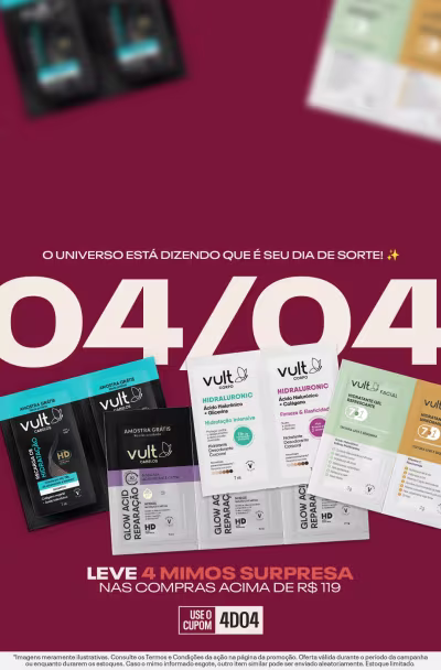 O universo dizendo que é o seu dia de sorte! 04/04 leve 4 imos surpresas em compras acima de R$199