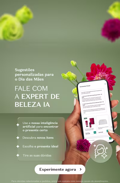 As imagens falam sobre a Fale com a Expert de beleza IA