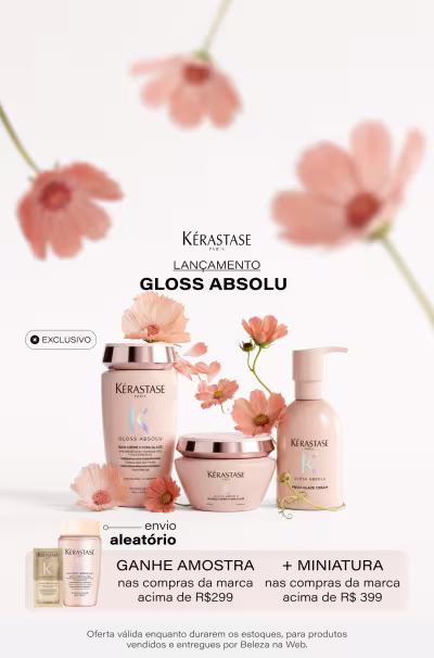 Novo Gloss Absolu Riche: Ganhe 1 amostra nas compras da marca acima de R$299 + 1 mini nas compras acima de R$399