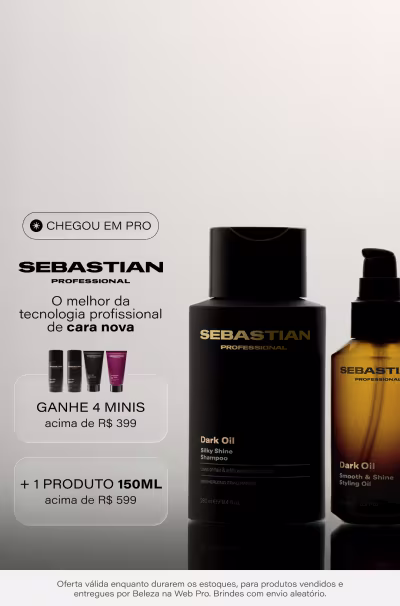 Chegou em BLZ PRO! Sebastian Professional | Ganhe 4 minis nas compras da marca acima de R$ 399 + 1 produtos 150ml acima de R$ 599.