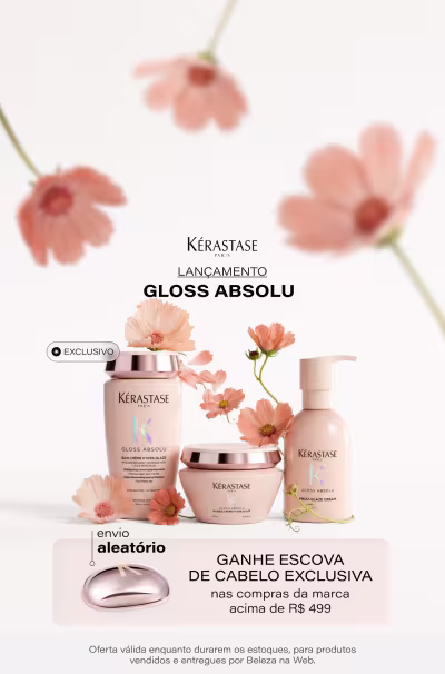 Novo Gloss Absolu Riche: Ganhe uma escova de cabelo exclusiva nas compras da marca acima de R$499