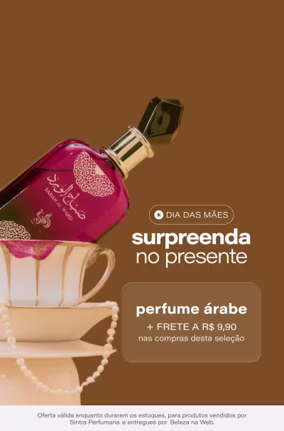 Garanta seu perfume árabe preferido | Frete a R$9,90 nas compras desta seleção! *Vendido por Sintra Perfumaria e entregue por Beleza na Web.