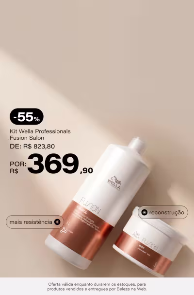 Kit Wella Professionals Fusion Duo Care Salon (2 Produtos) De: R$ 823,8 Por: R$ 369,9 Selo: 55% OFF *Vendidos e entregues por Beleza na Web