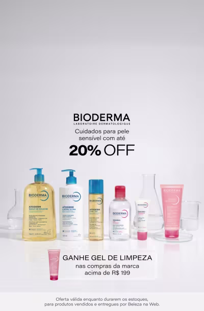 Banner promocional com fundo cinza e um franco rosa de creme
