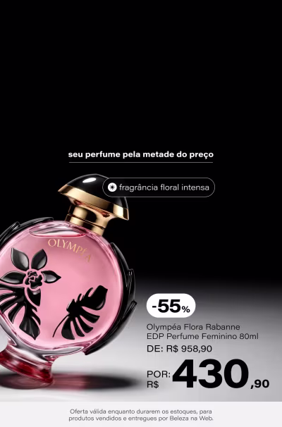 Olympéa Flora Rabanne Eau De Parfum - Perfume Feminino 80ml De: R$ 958,9 Por: R$ 430,9 Selo: -55% OFF *Vendidos e entregues por Beleza na Web