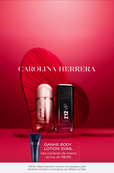 [Carolina Herrera] Ganhe Body Lotion Good Girl 100ml nas compras da marca acima de 399
*Vendidos e entregues por Beleza na Web