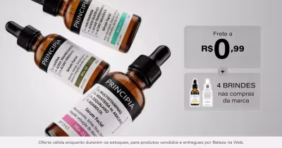 Aproveite Frete a R$0,99 + Ganhe 4 Brindes nas compras da marca