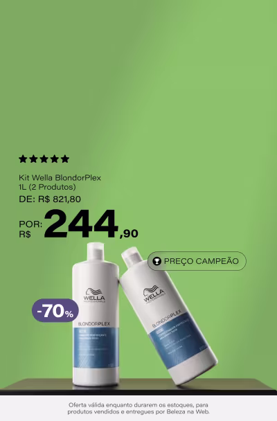 [00h as 23h59] Kit Wella Professionals BlondorPlex Litro (2 Produtos) De: R$ 821,80 Por R$244,90 com 70% OFF. *Vendido e entregue por Beleza na Web