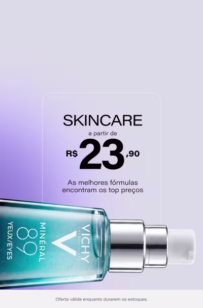 "Suas marcas de skincare preferida estão aqui a partir de R$23,90  *Válido enquanto durarem os estoques"